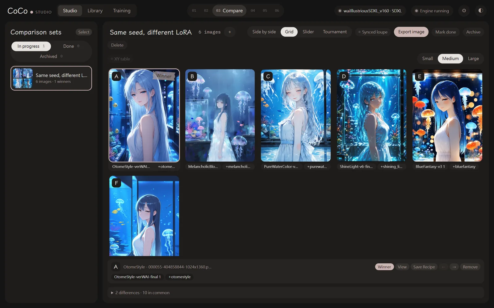 Comparison set